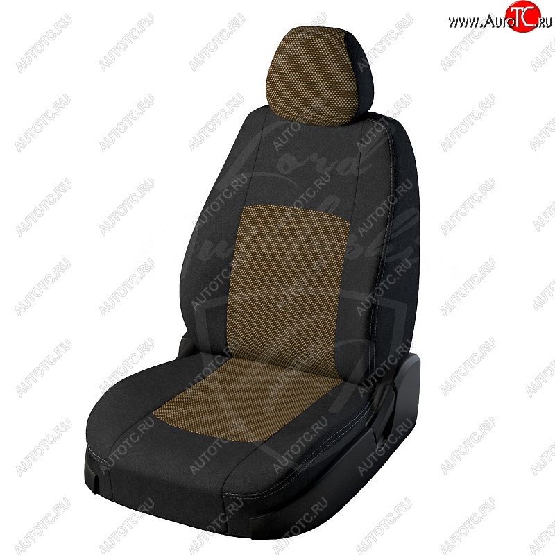 4 499 р. Чехлы для сидений Lord Autofashion Турин (жаккард)  Ford Focus  3 (2010-2019) универсал дорестайлинг, хэтчбэк дорестайлинг, седан дорестайлинг, седан рестайлинг, универсал рестайлинг, хэтчбэк рестайлинг (Чёрный, вставка Тома Жёлтый)  с доставкой в г. Майкоп