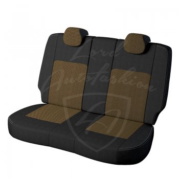 4 499 р. Чехлы для сидений Lord Autofashion Турин (жаккард)  Ford Focus  3 (2010-2019) универсал дорестайлинг, хэтчбэк дорестайлинг, седан дорестайлинг, седан рестайлинг, универсал рестайлинг, хэтчбэк рестайлинг (Чёрный, вставка Тома Жёлтый)  с доставкой в г. Майкоп. Увеличить фотографию 2