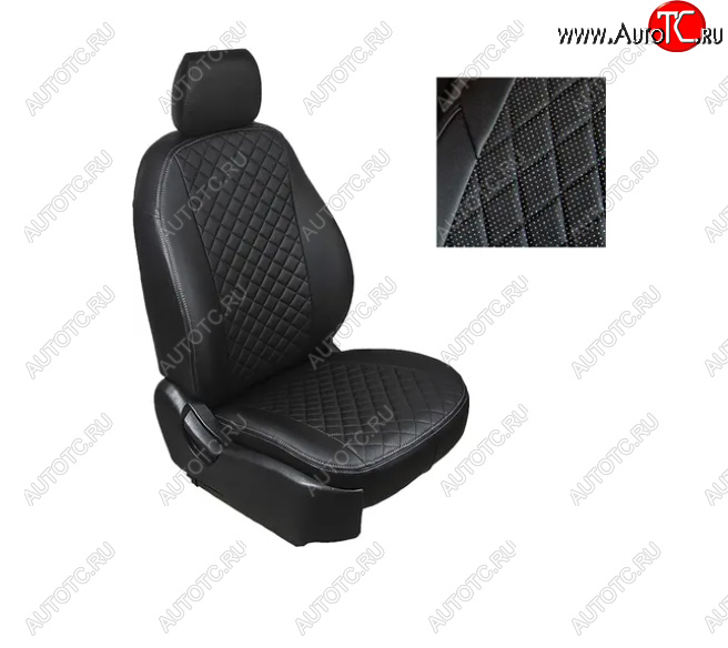 6 449 р. Чехлы Titanium Sport Seintex (экокожа/ромб)  Ford Focus  3 (2010-2019) универсал дорестайлинг, хэтчбэк дорестайлинг, седан дорестайлинг, седан рестайлинг, универсал рестайлинг, хэтчбэк рестайлинг  с доставкой в г. Майкоп