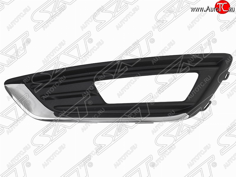 549 р. Левая оправа противотуманной фары SAT (с хром. молдингом) Ford Focus 3 седан рестайлинг (2014-2019)  с доставкой в г. Майкоп