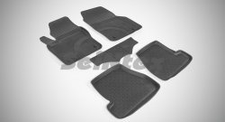 Износостойкие коврики в салон с высоким бортом SeiNtex Premium 4 шт. (резина) Ford Focus  3 (2014-2019) седан рестайлинг