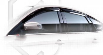 1 999 р. Дефлектора окон CA-Plastic Ford Focus 3 хэтчбэк дорестайлинг (2010-2015) (серия Classic полупрозрачный, без хром. молдинга )  с доставкой в г. Майкоп. Увеличить фотографию 2