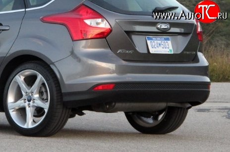 4 899 р. Задний бампер Стандартный Ford Focus 3 хэтчбэк дорестайлинг (2010-2015) (Неокрашенный)  с доставкой в г. Майкоп