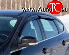 3 399 р. Комплект дефлекторов окон (ветровиков) 4 шт. Novline Ford Focus 3 хэтчбэк дорестайлинг (2010-2015)  с доставкой в г. Майкоп