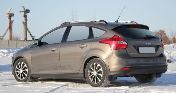 9 249 р. Комплект рейлингов АПС  Ford Focus  3 (2010-2019) хэтчбэк дорестайлинг, хэтчбэк рестайлинг (Черные, без поперечин)  с доставкой в г. Майкоп. Увеличить фотографию 3