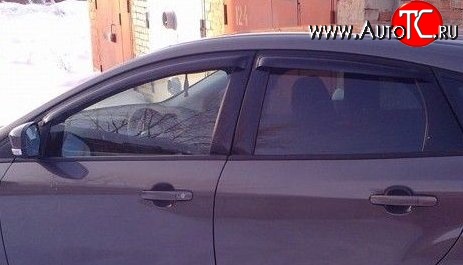 999 р. Комплект дефлекторов окон (ветровиков) 4 шт. Russtal Ford Focus 3 хэтчбэк рестайлинг (2014-2019)  с доставкой в г. Майкоп