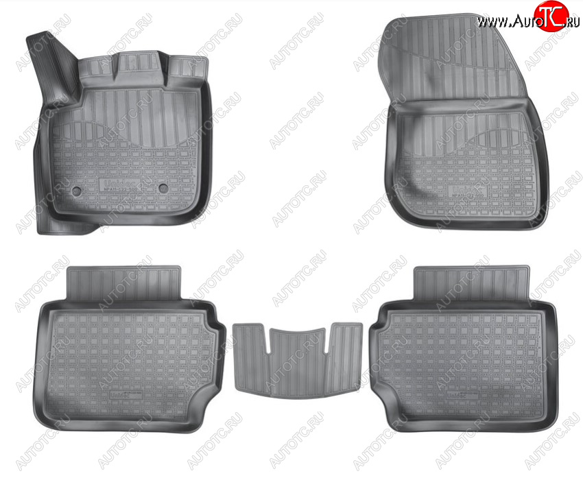 2 499 р. Комплект салонных ковриков Norplast Unidec Ford Mondeo MK5 CD391 дорестайлинг седан (2014-2018) (Цвет: черный)  с доставкой в г. Майкоп