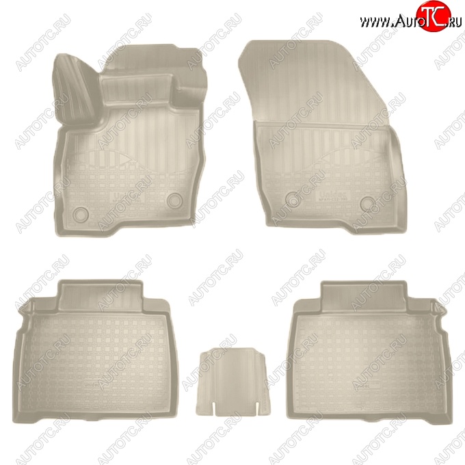 3 089 р. Коврики салонные Noplast (3D)  Ford Galaxy  CK,CD390 (2014-2019) дорестайлинг (Бежевые)  с доставкой в г. Майкоп