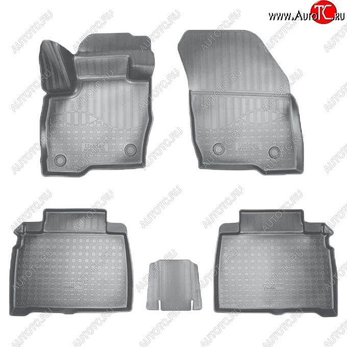 3 089 р. Коврики салонные Noplast (3D)  Ford Galaxy  CK,CD390 (2014-2019) дорестайлинг (Серые)  с доставкой в г. Майкоп