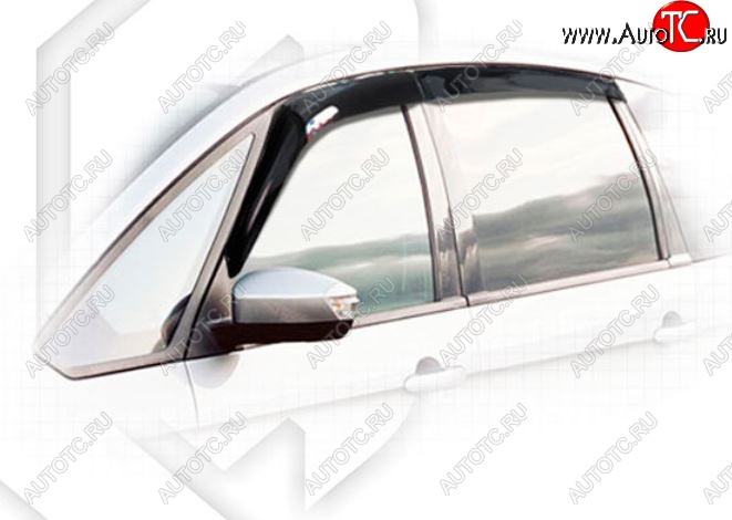 2 199 р. Дефлектора окон CA-Plastiс Ford Galaxy 2 дорестайлинг (2006-2010) (Classic полупрозрачный, Без хром.молдинга)  с доставкой в г. Майкоп