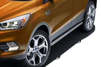 Защита порогов Slitkoff (d57) Ford Kuga  2 (2016-2019) рестайлинг