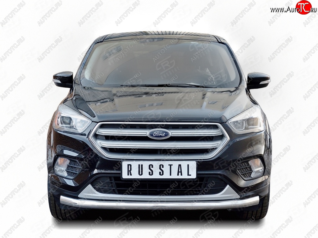 16 849 р. Защита переднего бампера (Ø63 мм, нержавейка) SLITKOFF  Ford Kuga  2 (2016-2019) рестайлинг  с доставкой в г. Майкоп