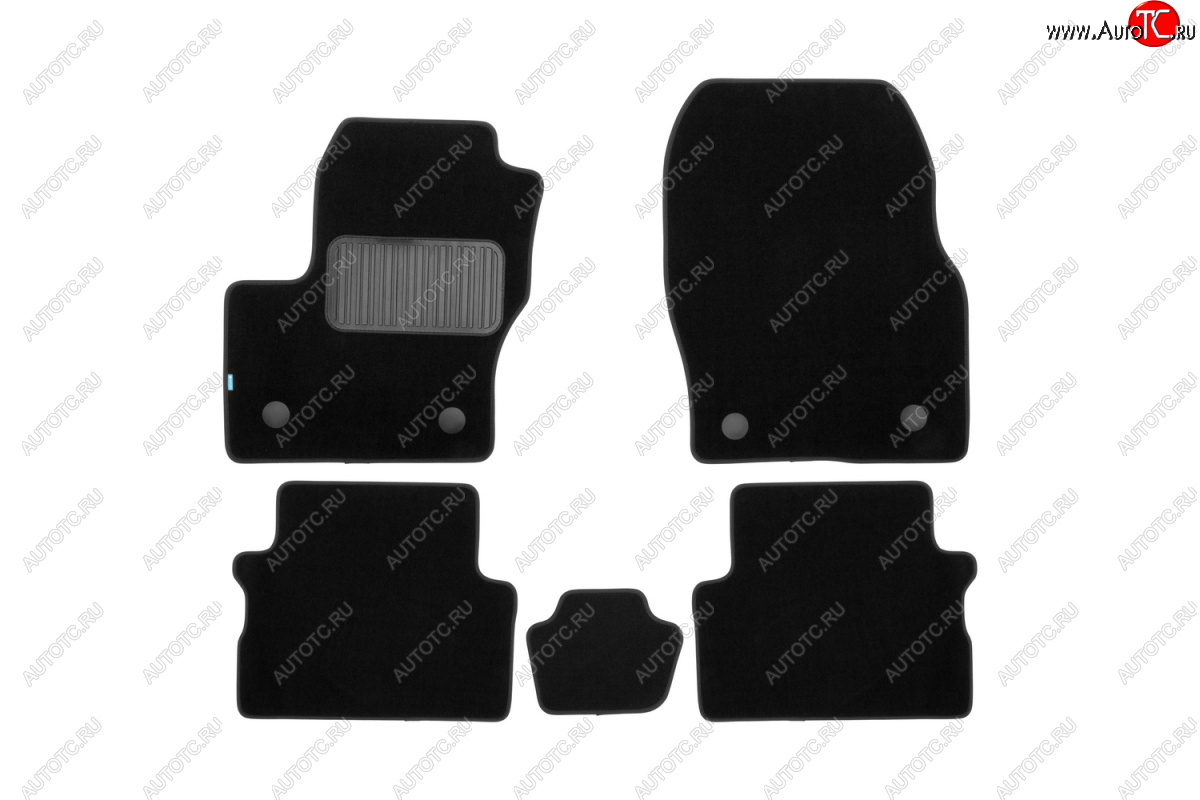 9 549 р. Коврики в салон Klever Premium (текстиль) Ford Kuga 2 рестайлинг (2016-2019) (Черный)  с доставкой в г. Майкоп