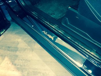 2 179 р. Накладки порожков салона INOX Ford Kuga 2 рестайлинг (2016-2019) (нержавеющая сталь)  с доставкой в г. Майкоп. Увеличить фотографию 3