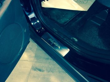 2 179 р. Накладки порожков салона INOX Ford Kuga 2 рестайлинг (2016-2019) (нержавеющая сталь)  с доставкой в г. Майкоп. Увеличить фотографию 4
