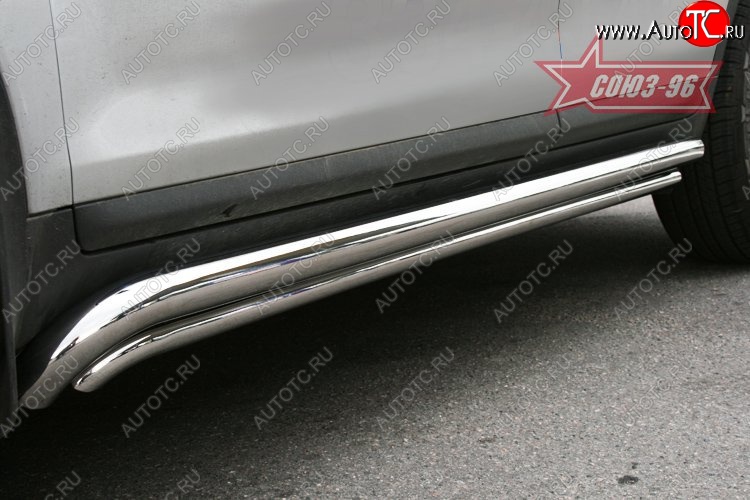 20 519 р. Защита порогов из двух труб Souz-96 (d60/42) Ford Kuga 1 (2008-2013)  с доставкой в г. Майкоп