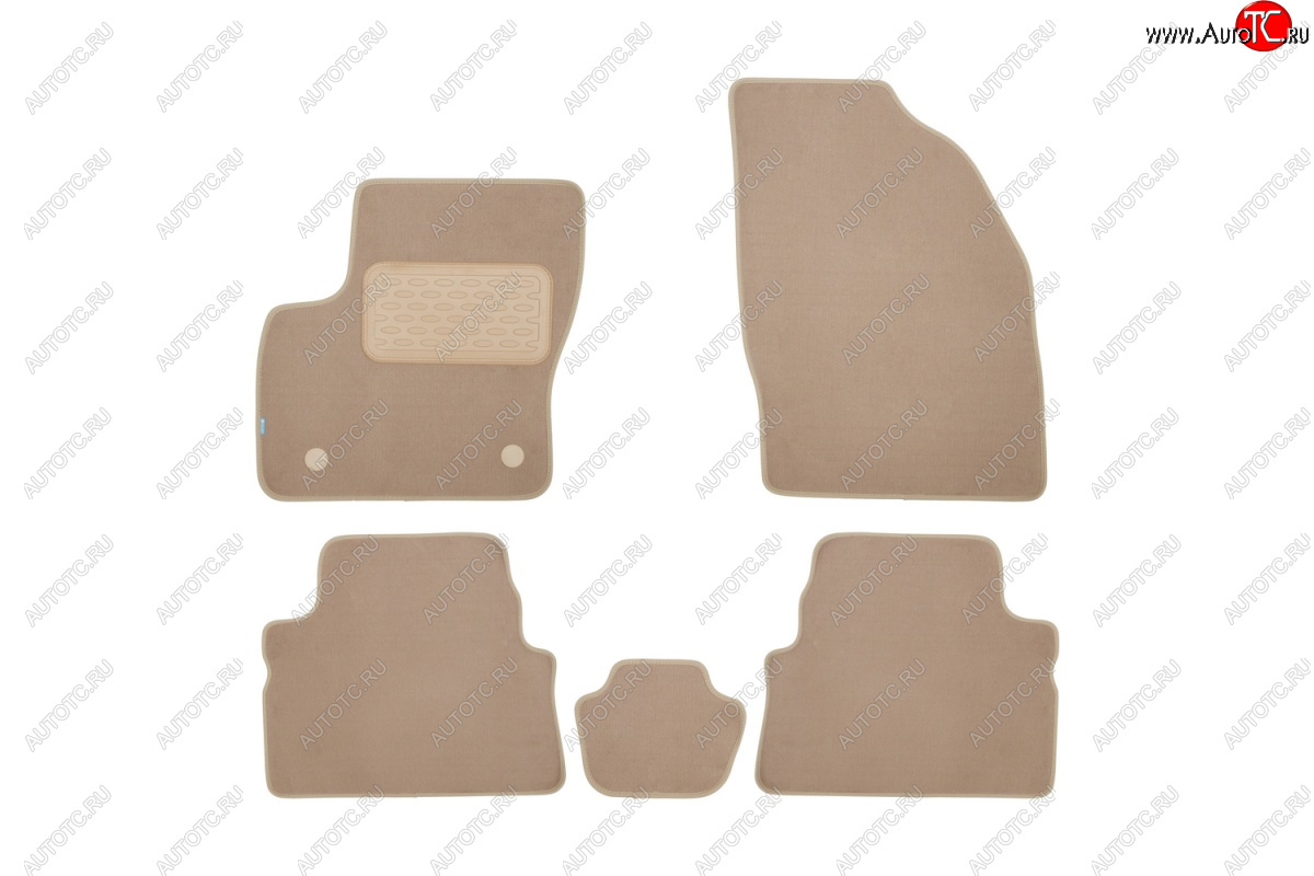 399 р. Текстильные коврики салона Klever Premium АКПП Ford Kuga 1 (2008-2013) (Бежевые)  с доставкой в г. Майкоп