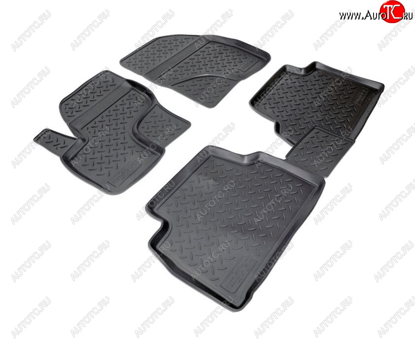 2 369 р. Комплект салонных ковриков Norplast Unidec Ford Kuga 1 (2008-2013) (Цвет: черный)  с доставкой в г. Майкоп