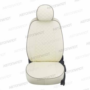 8 749 р. Чехлы сидений (Trend, экокожа) Автопилот Ромб Ford Kuga 1 (2008-2013) (белый)  с доставкой в г. Майкоп. Увеличить фотографию 4