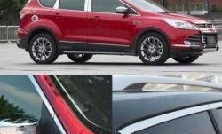 13 299 р. Накладки на окна и стойки дверей СТ Ford Kuga 2 дорестайлинг (2013-2016) (Неокрашенные)  с доставкой в г. Майкоп. Увеличить фотографию 2
