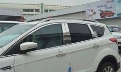 13 299 р. Накладки на окна и стойки дверей СТ Ford Kuga 2 дорестайлинг (2013-2016) (Неокрашенные)  с доставкой в г. Майкоп. Увеличить фотографию 3