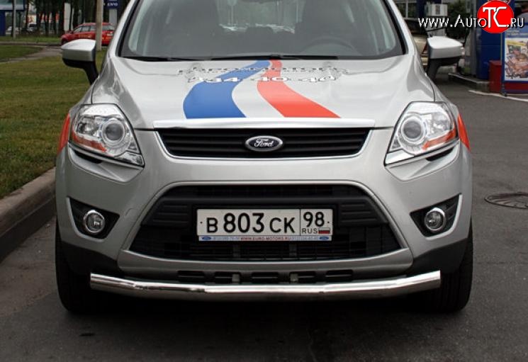 11 924 р. Одинарная защита переднего бампера диаметром 60 мм Novline Ford Kuga 1 (2008-2013)  с доставкой в г. Майкоп