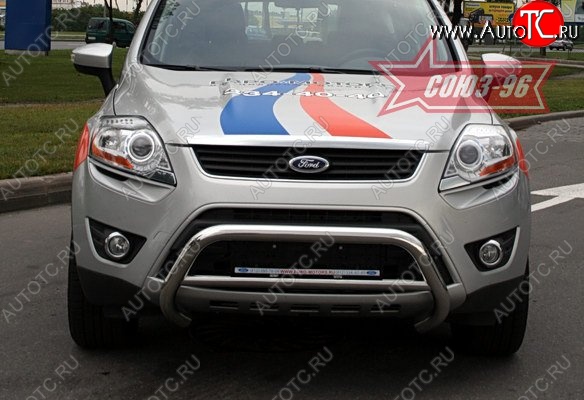 12 149 р. Защита переднего бампера Souz-96 (d60) Ford Kuga 1 (2008-2013)  с доставкой в г. Майкоп