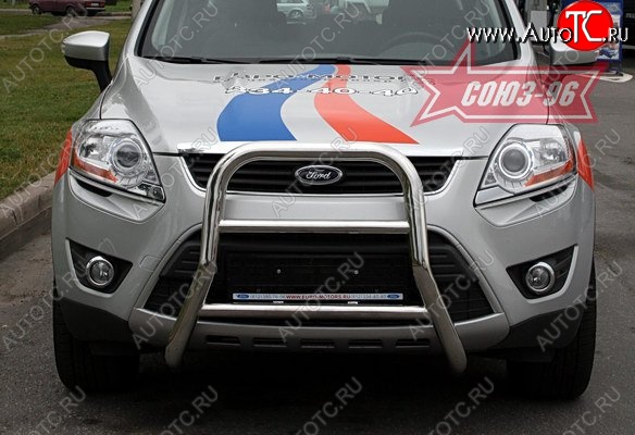 13 499 р. Защита переднего бампера Souz-96 (d60) Ford Kuga 1 (2008-2013)  с доставкой в г. Майкоп