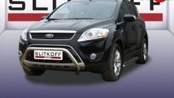 Усиленная низкая защита переднего бампера Slitkoff Ford Kuga  1 (2008-2013)