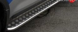 Широкая защита порогов из металлического листа Novline Ford Kuga 1 (2008-2013)