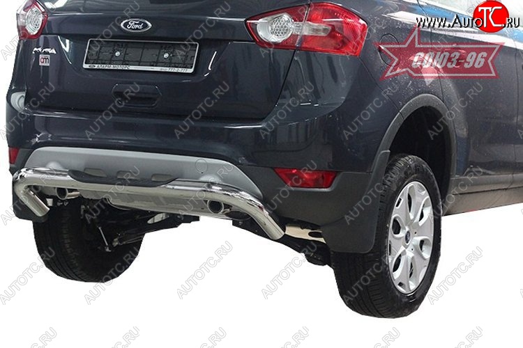 16 649 р. Защита заднего бампера с проступью Souz-96 (d76) Ford Kuga 1 (2008-2013)  с доставкой в г. Майкоп