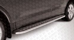 Широкая защита порогов Slitkoff (d57, с листом) Ford Kuga  2 (2013-2016) дорестайлинг