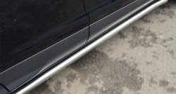 69 999 р. Защита порогов из круглой трубы диаметром 63 мм Russtal Ford Kuga 2 дорестайлинг (2013-2016) (Защита порогов с со скосами на торцах (вариант 1))  с доставкой в г. Майкоп. Увеличить фотографию 3