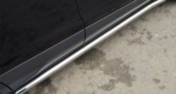 69 999 р. Защита порогов из круглой трубы диаметром 63 мм Russtal Ford Kuga 2 дорестайлинг (2013-2016) (Защита порогов с со скосами на торцах (вариант 1))  с доставкой в г. Майкоп. Увеличить фотографию 6
