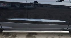 69 999 р. Защита порогов из круглой трубы диаметром 63 мм Russtal Ford Kuga 2 дорестайлинг (2013-2016) (Защита порогов с со скосами на торцах (вариант 1))  с доставкой в г. Майкоп. Увеличить фотографию 9