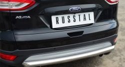 13 449 р. Одинарная защита заднего бампера из трубы диаметром 63 мм SLITKOFF Ford Kuga 2 дорестайлинг (2013-2016)  с доставкой в г. Майкоп. Увеличить фотографию 2