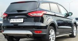 13 449 р. Одинарная защита заднего бампера из трубы диаметром 63 мм SLITKOFF Ford Kuga 2 дорестайлинг (2013-2016)  с доставкой в г. Майкоп. Увеличить фотографию 4