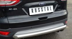 13 949 р. Одинарная защита заднего бампера из трубы диаметром 76 мм SLITKOFF Ford Kuga 2 дорестайлинг (2013-2016)  с доставкой в г. Майкоп. Увеличить фотографию 2