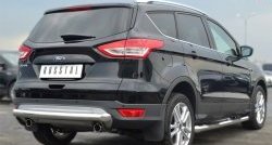 13 949 р. Одинарная защита заднего бампера из трубы диаметром 76 мм SLITKOFF Ford Kuga 2 дорестайлинг (2013-2016)  с доставкой в г. Майкоп. Увеличить фотографию 3