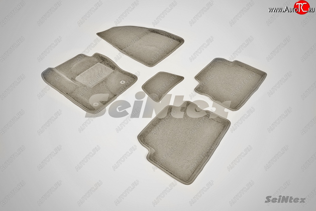 7 049 р. Износостойкие коврики в салон 3D FORD KUGA бежевые (компл)  Ford Kuga  2 (2013-2016) дорестайлинг  с доставкой в г. Майкоп