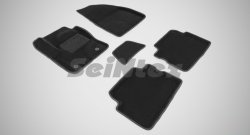 Износостойкие коврики в салон SeiNtex Premium 3D 4 шт. (ворсовые, черные) Ford Kuga  2 (2013-2016) дорестайлинг