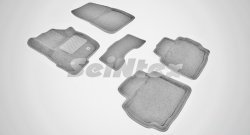 Износостойкие коврики в салон SeiNtex Premium 3D 4 шт. (ворсовые, серые) Ford Mondeo  MK5 CD391 (2014-2018) дорестайлинг седан
