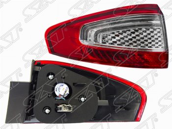 4 949 р. Левый фонарь задний SAT (внешний) Ford Mondeo Mk4,BD рестайлинг, седан (2010-2014)  с доставкой в г. Майкоп. Увеличить фотографию 2