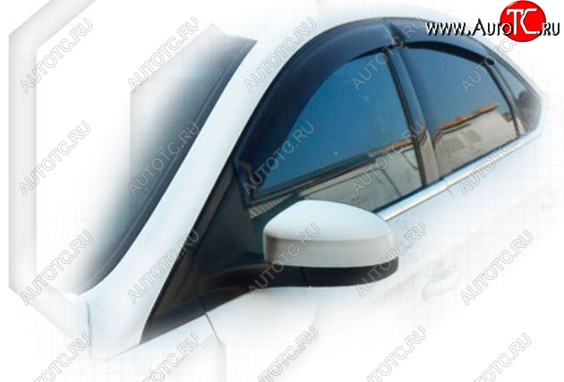 2 259 р. Дефлектора окон CA-Plastiс Ford Mondeo Mk4,BD дорестайлинг, седан (2007-2010) (Classic полупрозрачный, Без хром.молдинга)  с доставкой в г. Майкоп