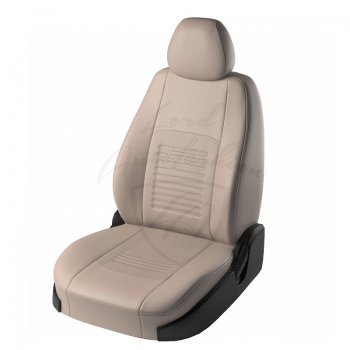 Чехлы для сидений SD Lord Autofashion Турин (экокожа) Ford Mondeo (2007-2014) Mk4,BD дорестайлинг, седан, Mk4,DG дорестайлинг, универсал, Mk4,BD рестайлинг, седан, Mk4,DG рестайлинг, универсал (Бежевый, вставка Бежевая)