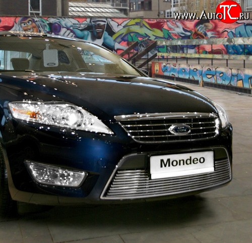 4 679 р. Декоративная вставка воздухозаборника Novline Ford Mondeo Mk4,BD дорестайлинг, седан (2007-2010)  с доставкой в г. Майкоп