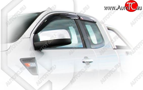 1 999 р. Дефлектора окон CA-Plastiс Ford Ranger RapCab дорестайлинг (2011-2016) (Classic полупрозрачные)  с доставкой в г. Майкоп