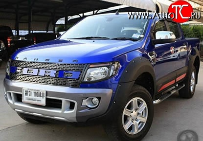 22 299 р. Комплект накладок на колёсные арки Bushwacker Ford Ranger RapCab дорестайлинг (2011-2016) (без крепежа, Неокрашенные)  с доставкой в г. Майкоп