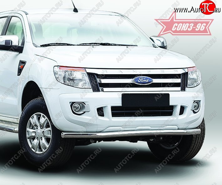 14 264 р. Защита переднего бампера одинарная Souz-96 Premium (d60) Ford Ranger DoubleCab дорестайлинг (2011-2016)  с доставкой в г. Майкоп