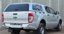 24 999 р. Защита заднего бампера (2 трубы Ø63 мм уголки, нержавейка) SLITKOFF  Ford Ranger ( DoubleCab,  RapCab) (2011-2016) дорестайлинг  с доставкой в г. Майкоп. Увеличить фотографию 3